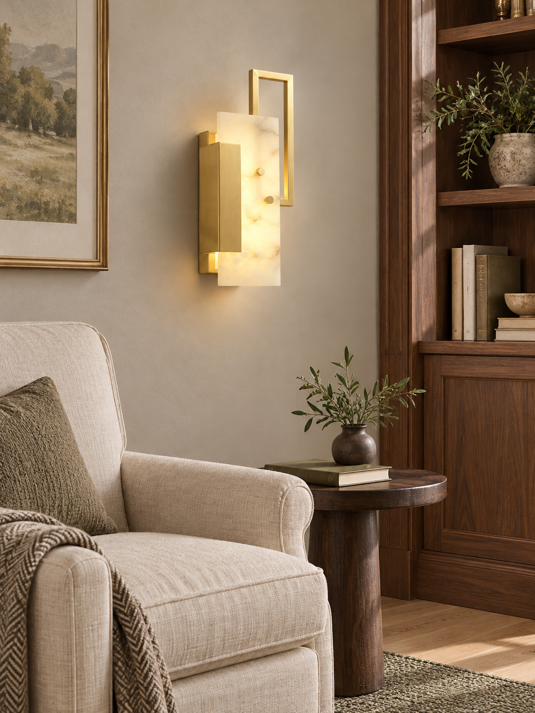 Althea Alabaster Wall Sconce – detail 4