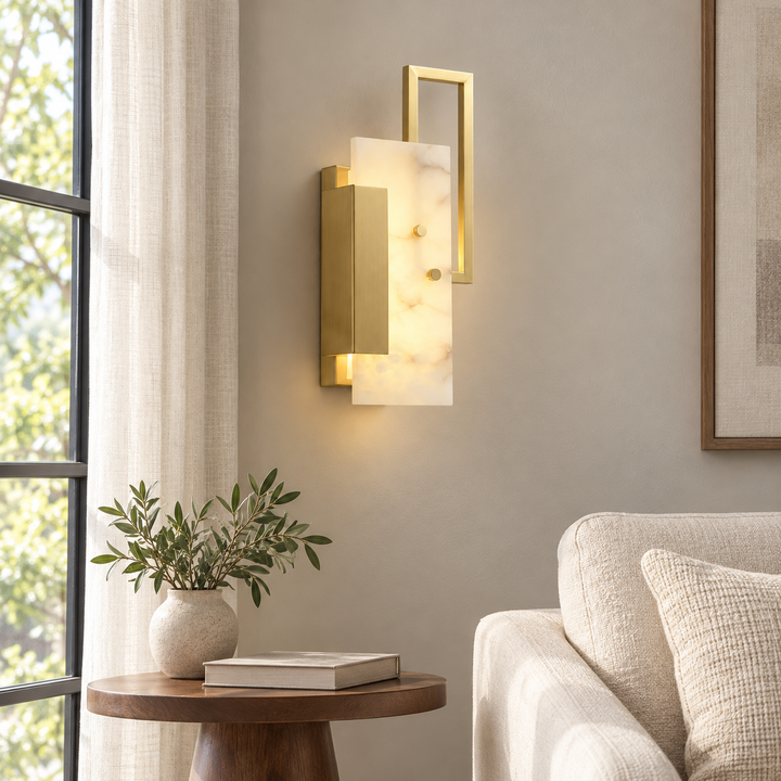 Althea Alabaster Wall Sconce – detail 3