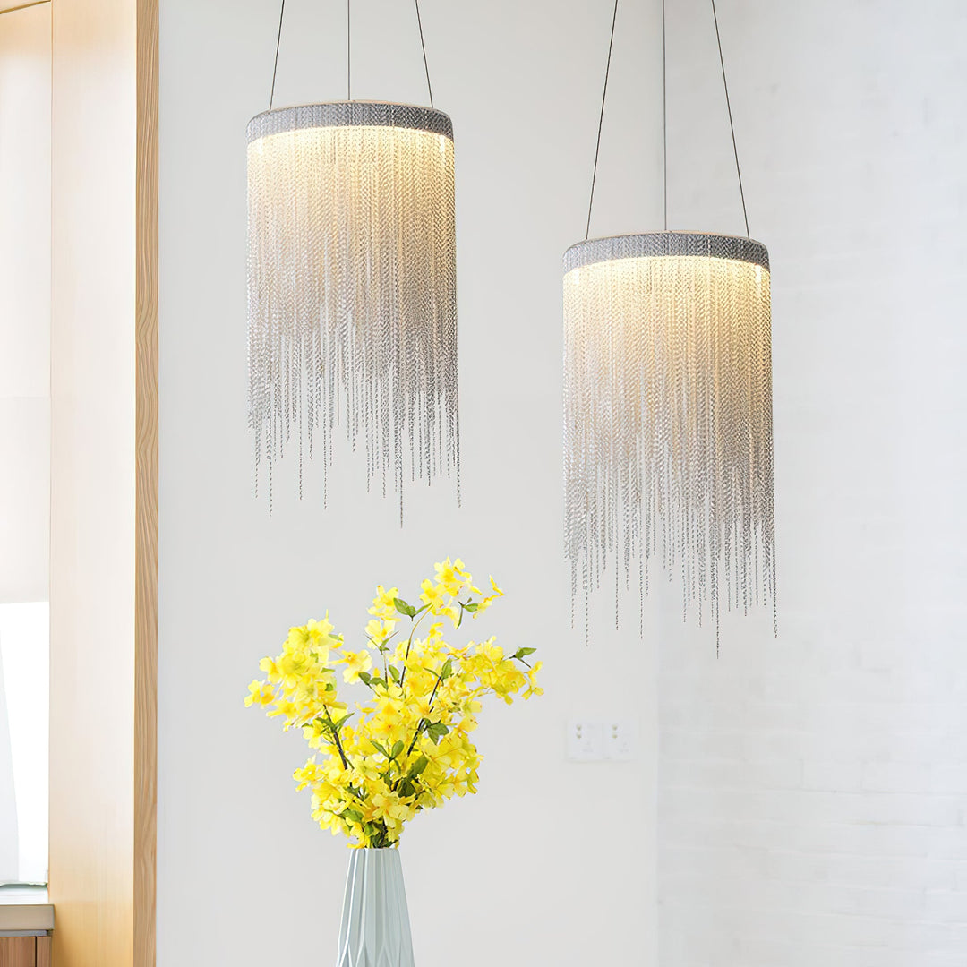 Aluminum Chain Tassel Pendant Light - Vakkerlight