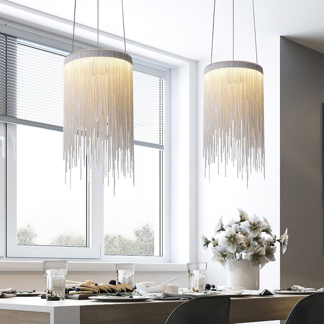 Aluminum Chain Tassel Pendant Light - Vakkerlight