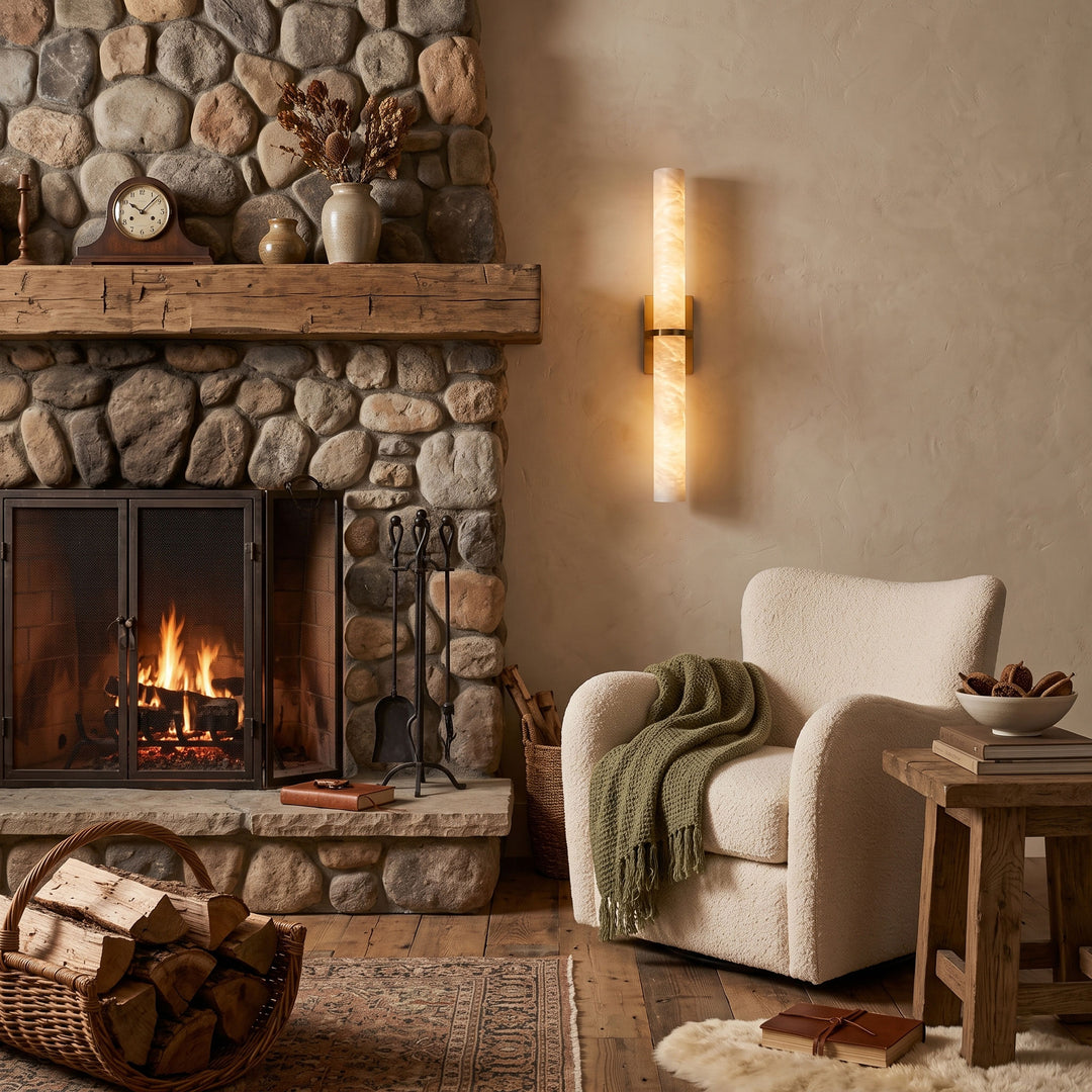 Aluna Alabaster Bar Wall Light - Vakkerlight
