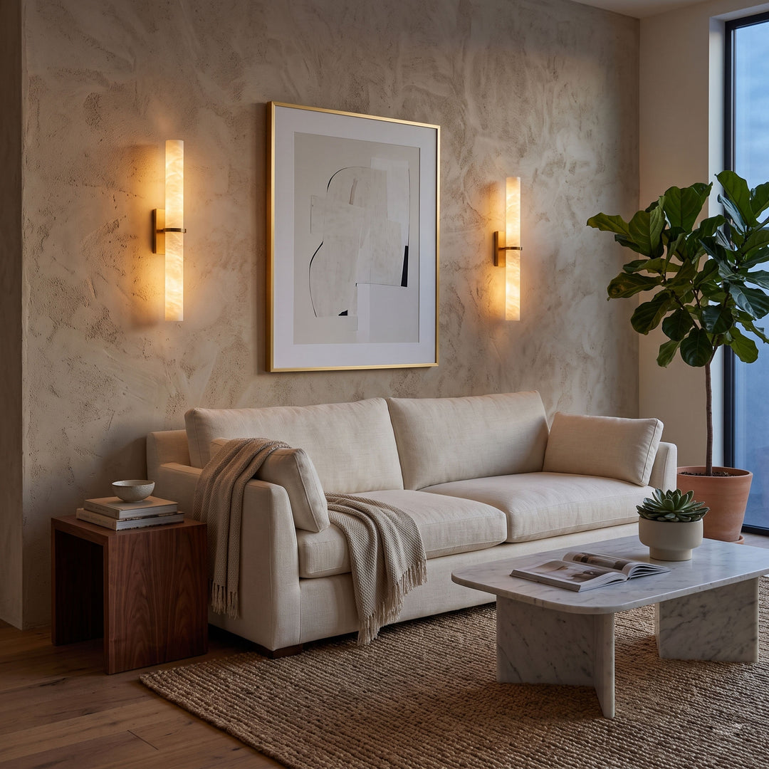 Aluna Alabaster Bar Wall Light - Vakkerlight