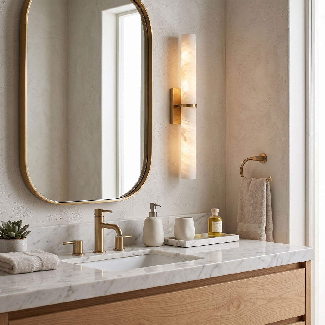 Aluna Alabaster Bar Wall Light - Vakkerlight