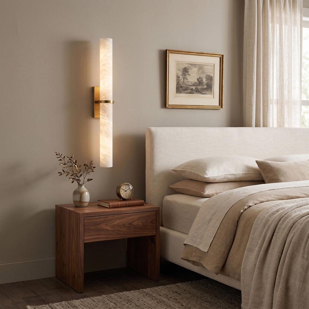 Aluna Alabaster Bar Wall Light - Vakkerlight