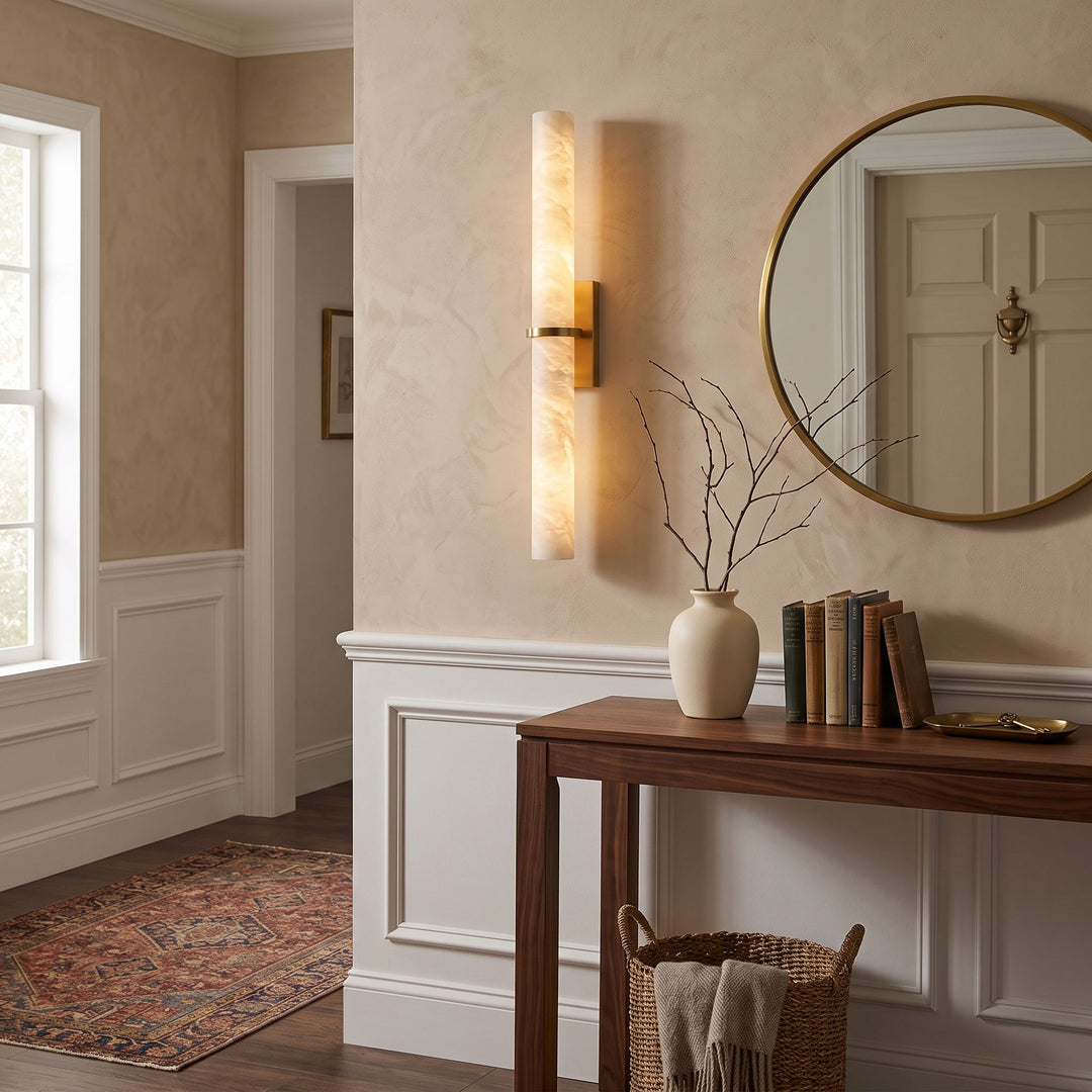 Aluna Alabaster Bar Wall Light - Vakkerlight
