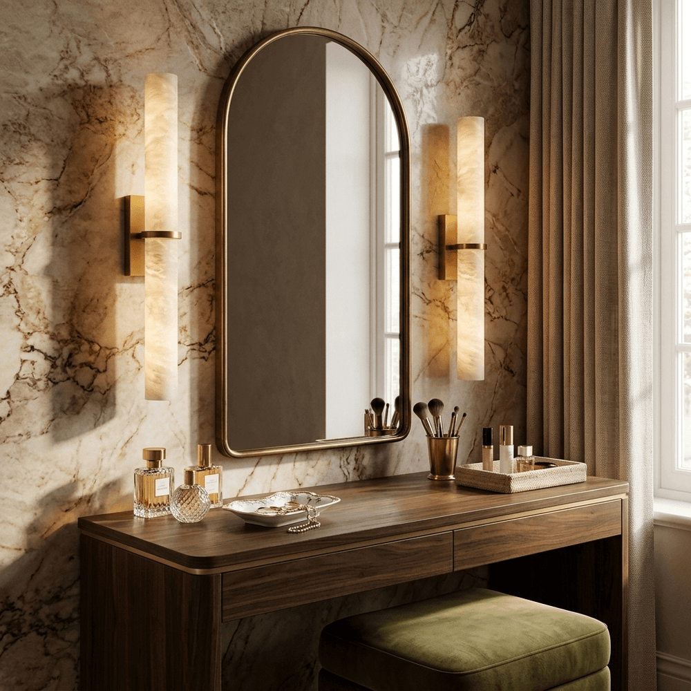 Aluna Alabaster Bar Wall Light - Vakkerlight