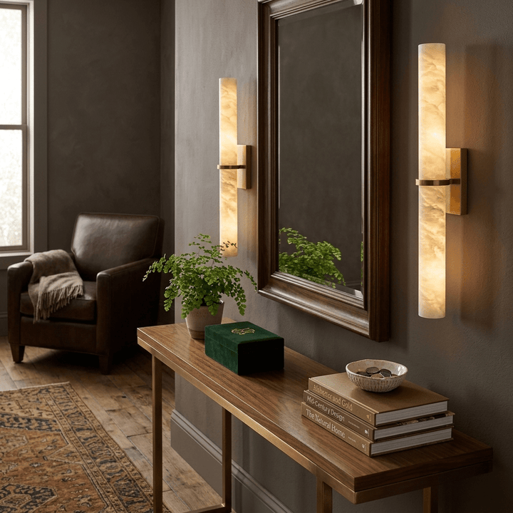 Aluna Alabaster Bar Wall Light - Vakkerlight
