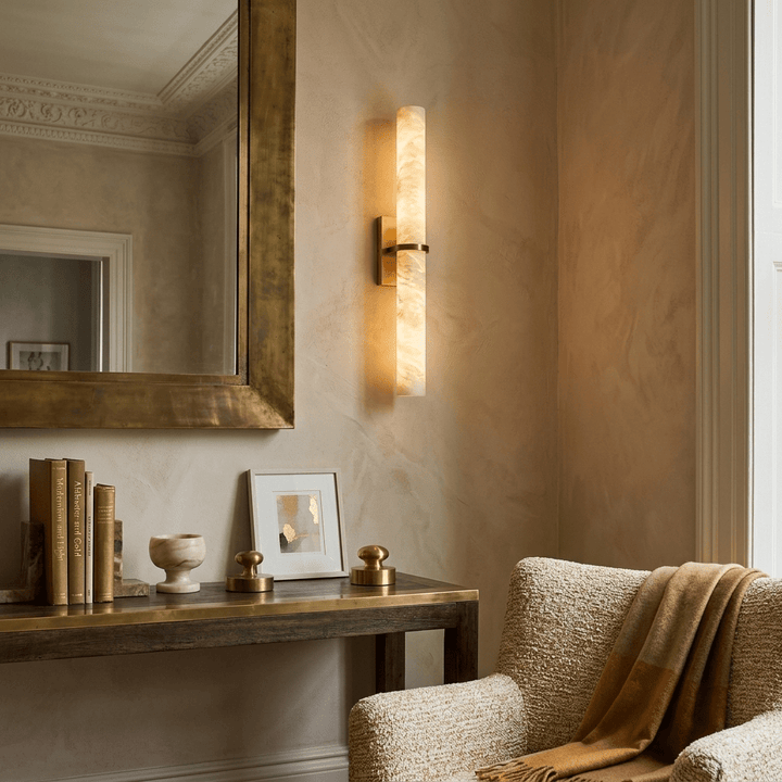 Aluna Alabaster Bar Wall Light - Vakkerlight