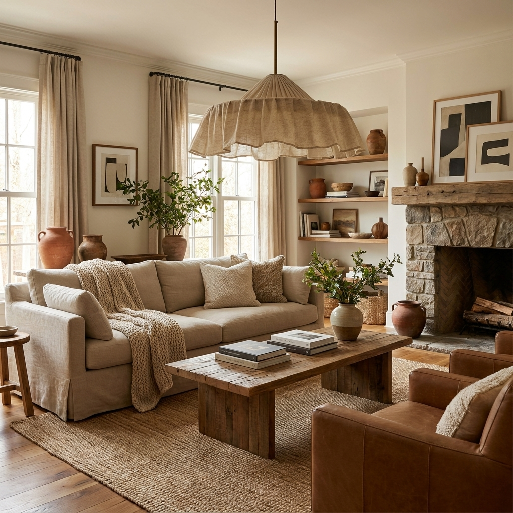 Alvise Linen Pendant Light