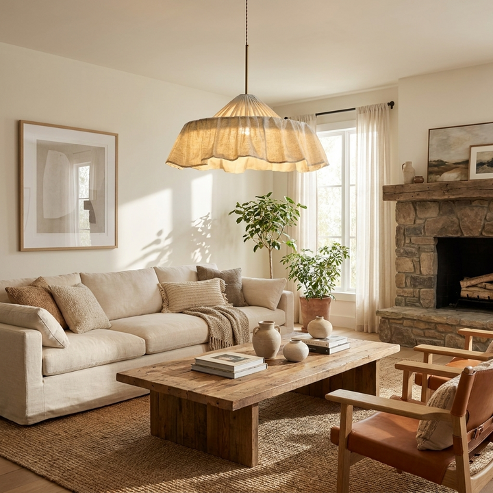 Alvise Linen Pendant Light