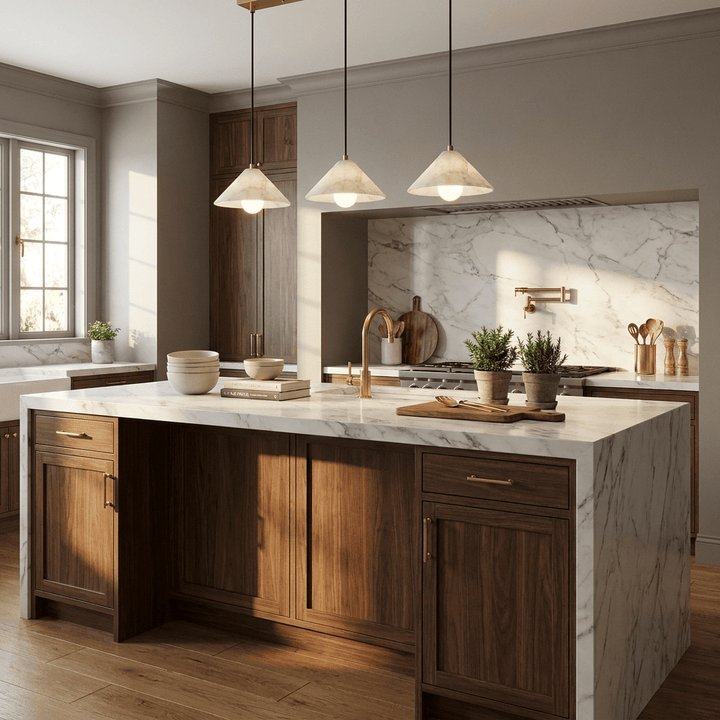 Amara Alabaster Cone Pendant Lamp - Vakkerlight