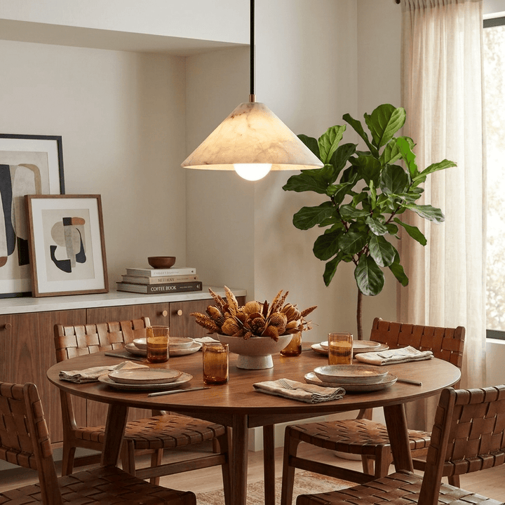 Amara Alabaster Cone Pendant Lamp - Vakkerlight