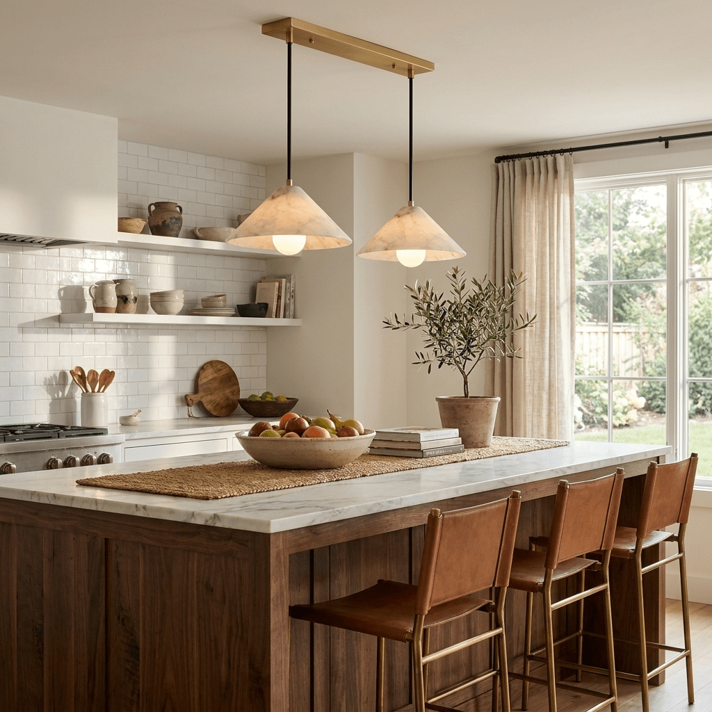 Amara Alabaster Cone Pendant Lamp - Vakkerlight