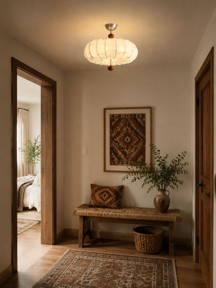 Amaya Fabric Lantern Pendant Light - Vakkerlight