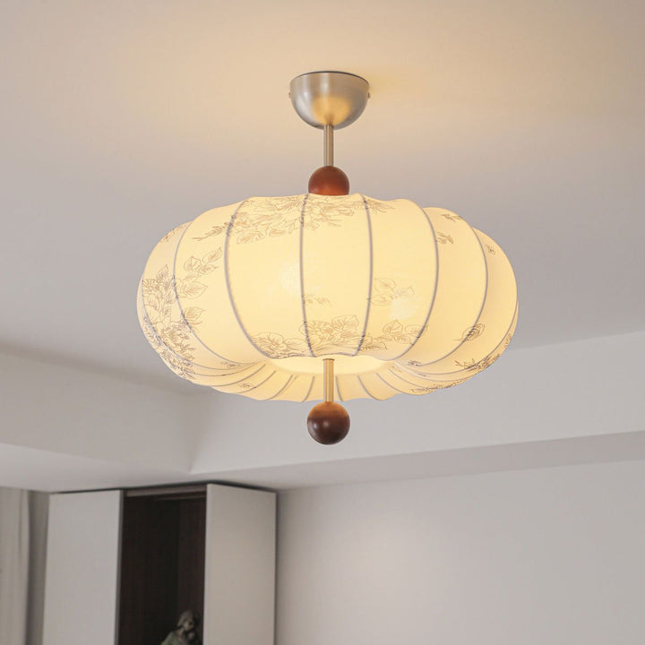 Amaya Fabric Lantern Pendant Light - Vakkerlight