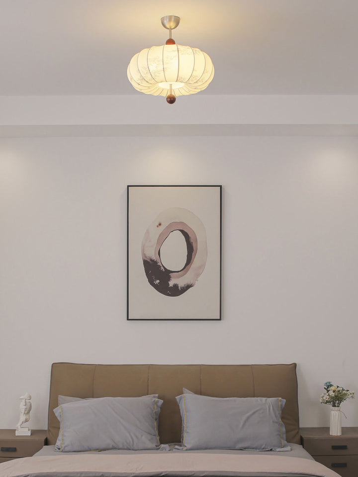 Amaya Fabric Lantern Pendant Light - Vakkerlight