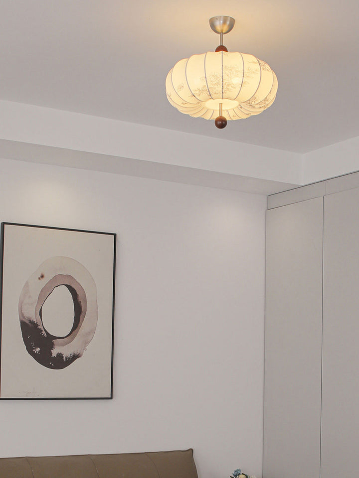 Amaya Fabric Lantern Pendant Light - Vakkerlight