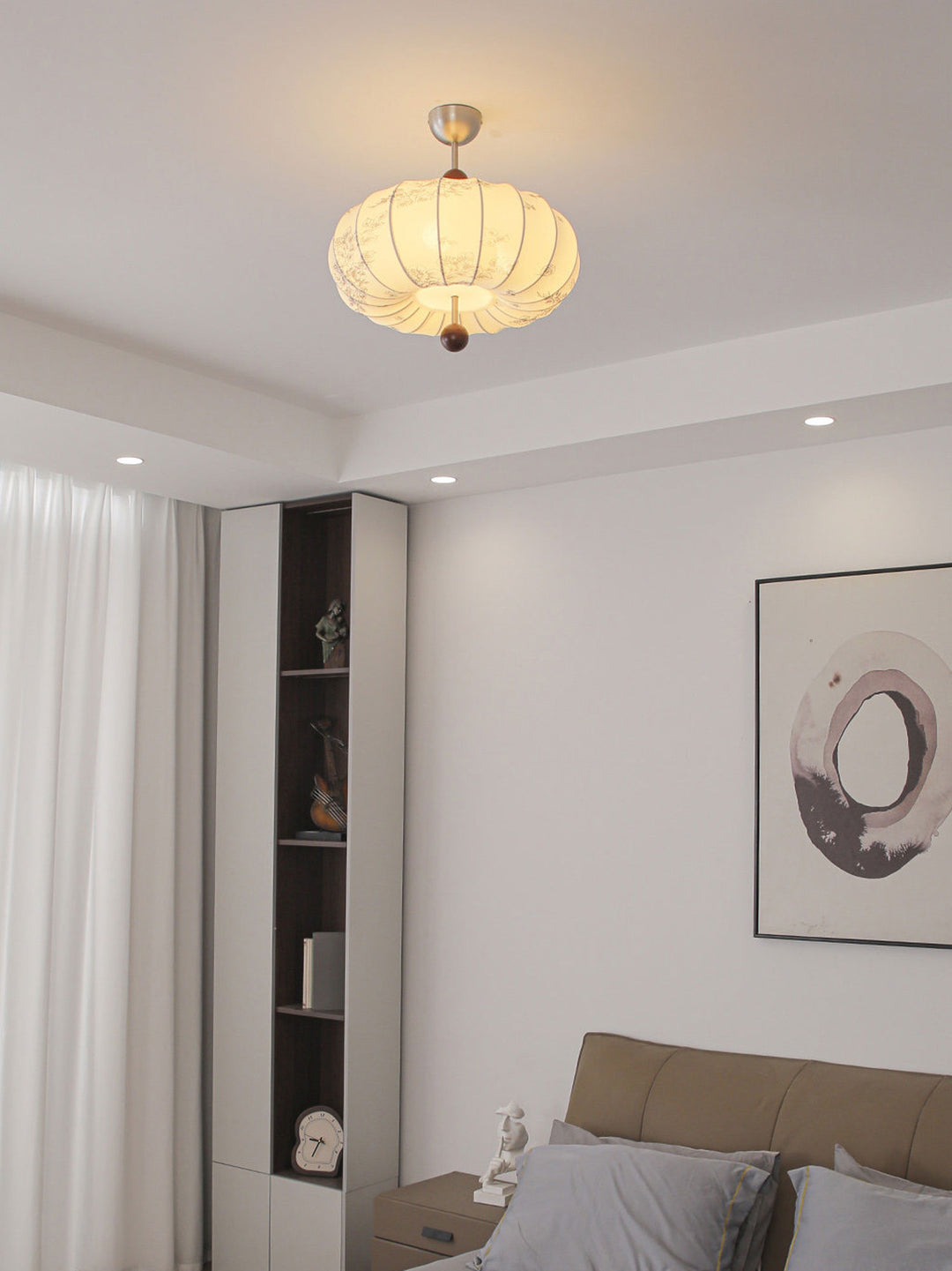 Amaya Fabric Lantern Pendant Light - Vakkerlight