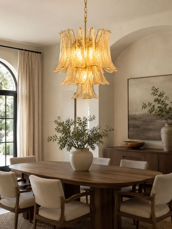 Amber Cascade Glass Chandelier - Vakkerlight