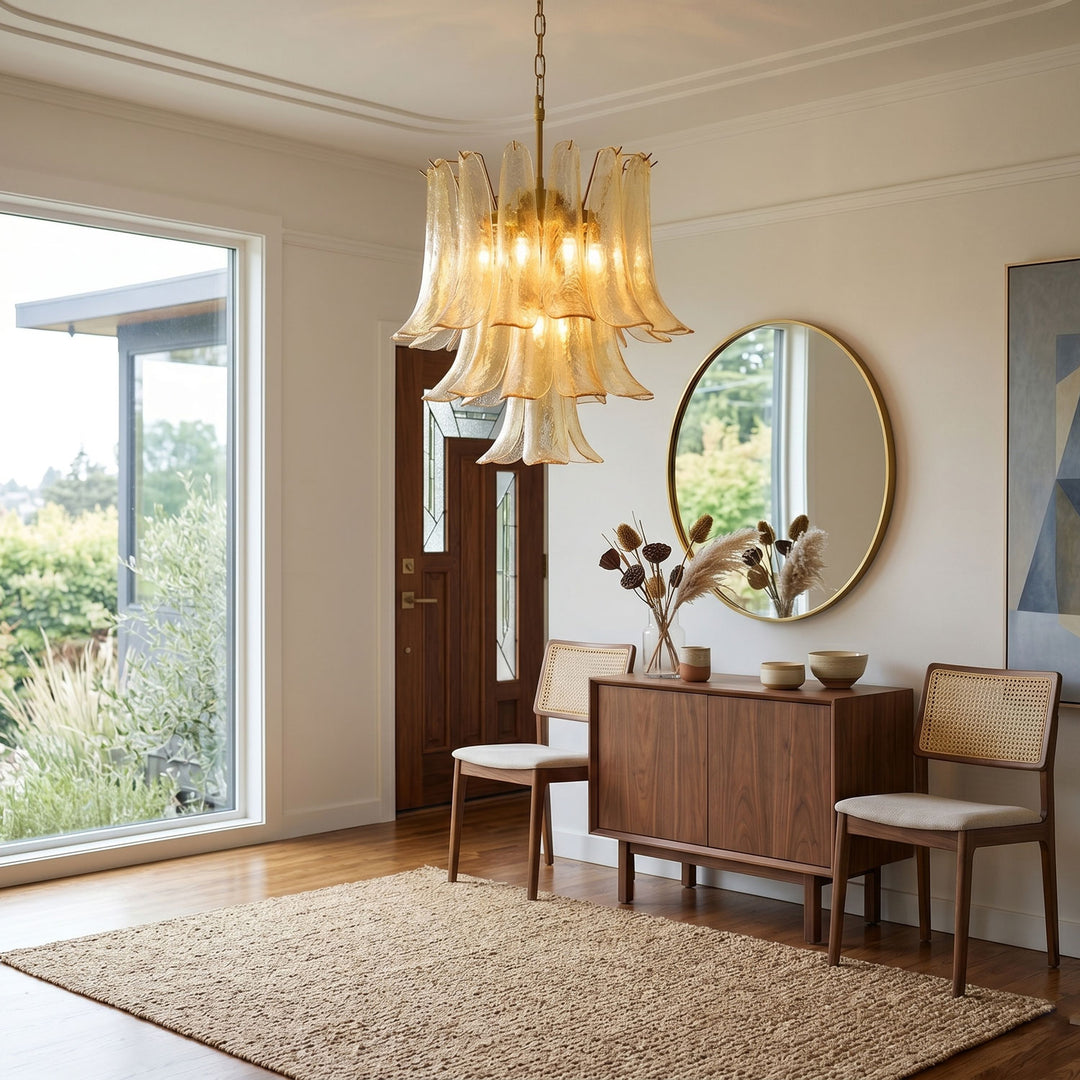 Amber Cascade Glass Chandelier - Vakkerlight