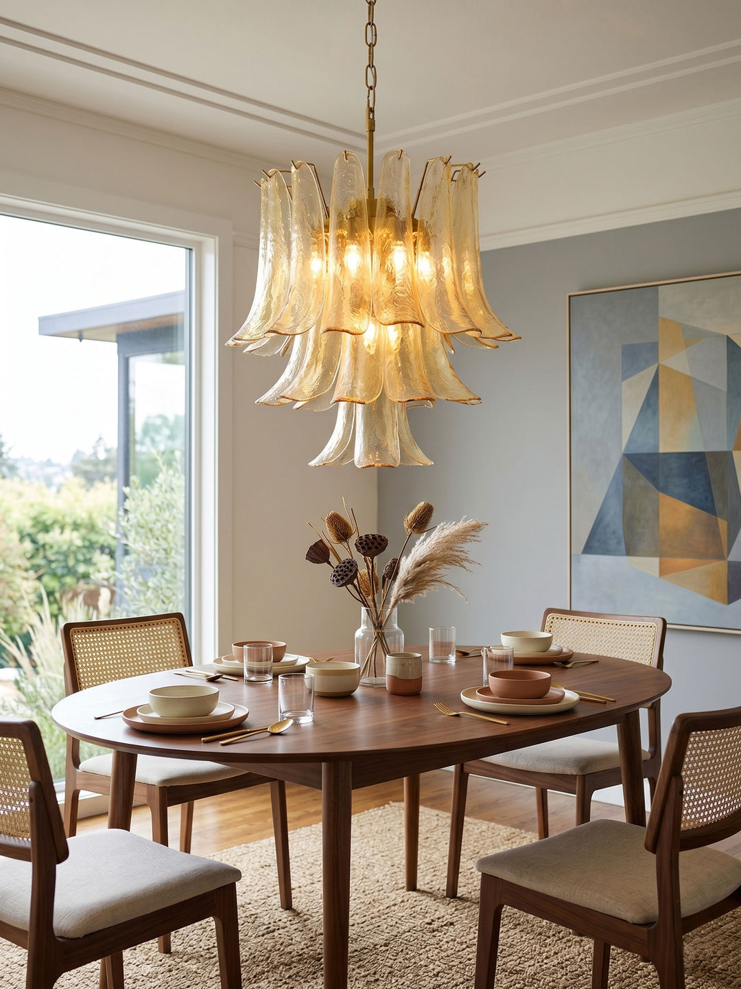Amber Cascade Glass Chandelier - Vakkerlight