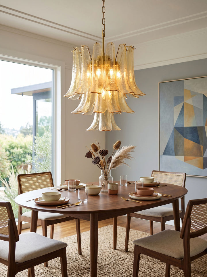 Amber Cascade Glass Chandelier - Vakkerlight