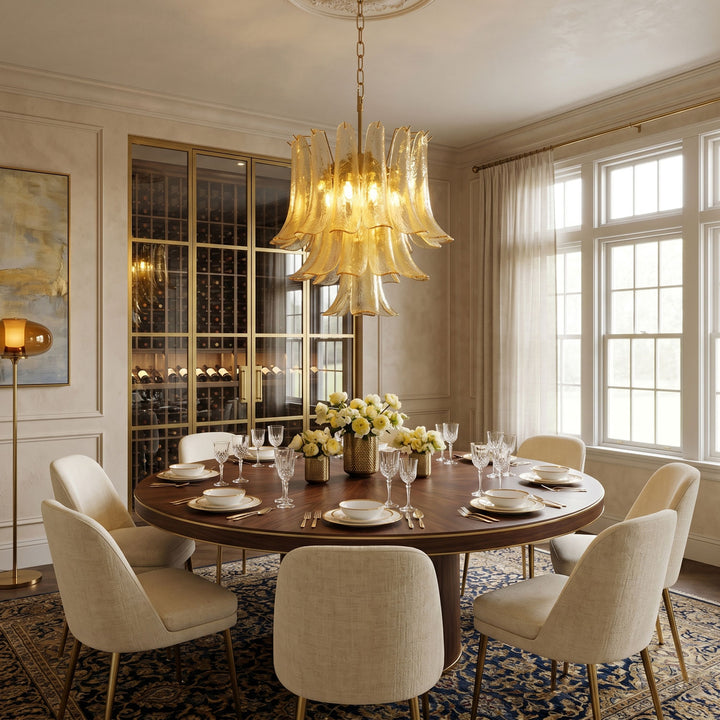 Amber Cascade Glass Chandelier - Vakkerlight