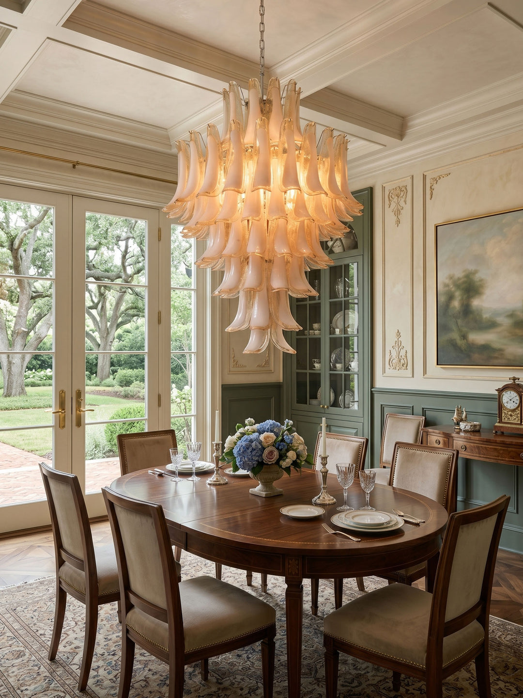 Amber Cloud Glass Petals Chandelier - Vakkerlight