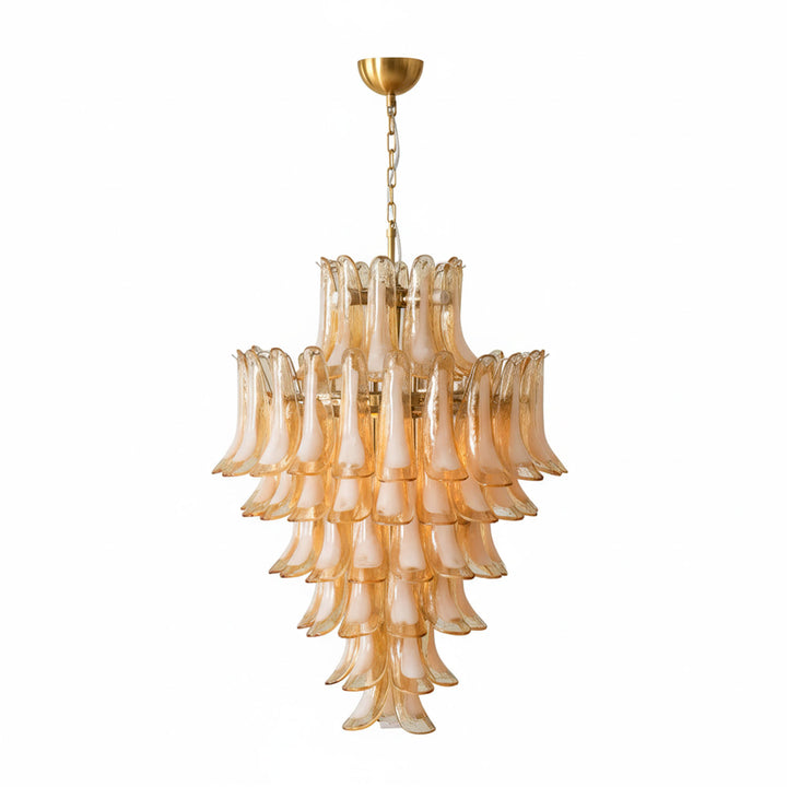 Amber Cloud Murano Glass Petals Chandelier - Vakkerlight