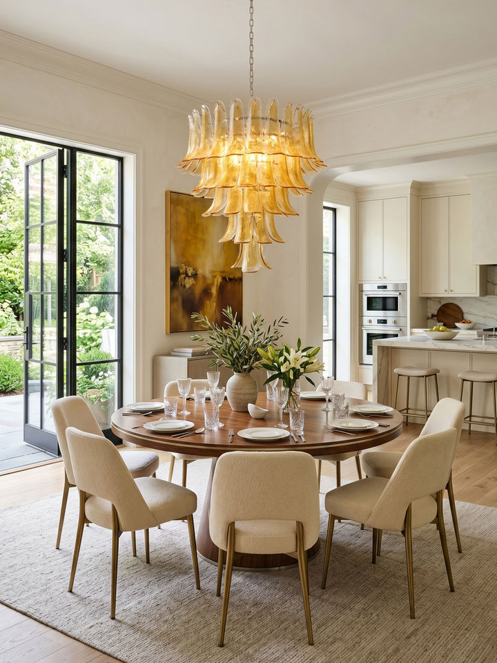 Amber Glass Petals Chandelier - Vakkerlight