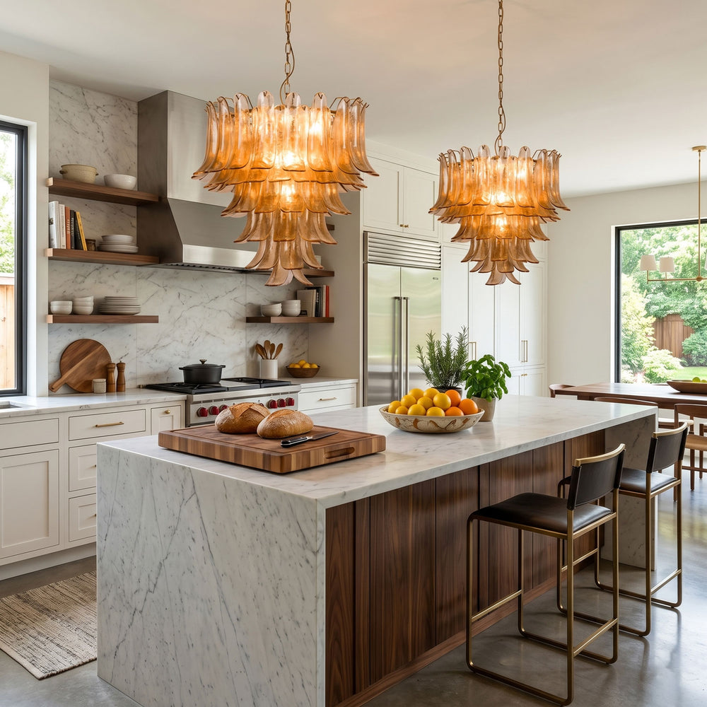 Amber Petalo Chandelier - Vakkerlight