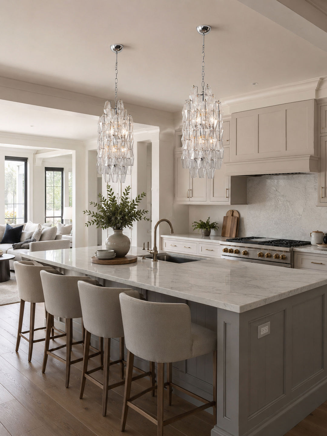 Amber Prism Long Chandelier - Vakkerlight