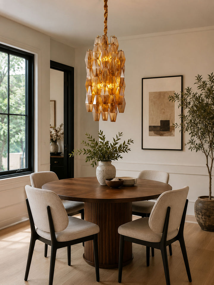 Amber Prism Long Chandelier - Vakkerlight