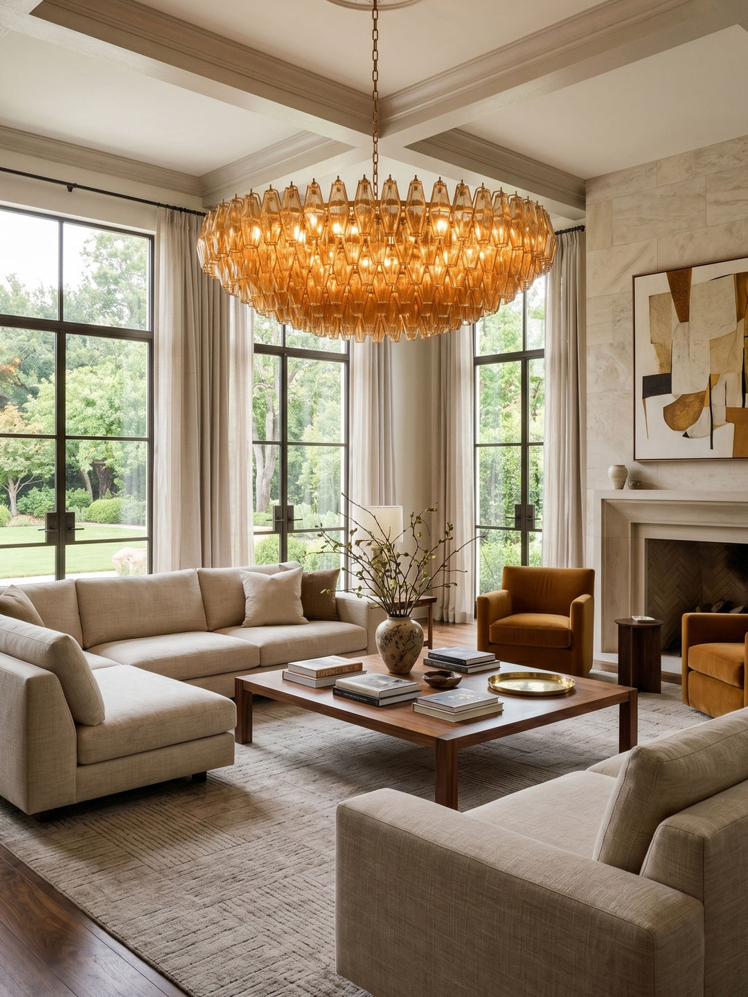 Amber Sorrento Chandelier - Vakkerlight