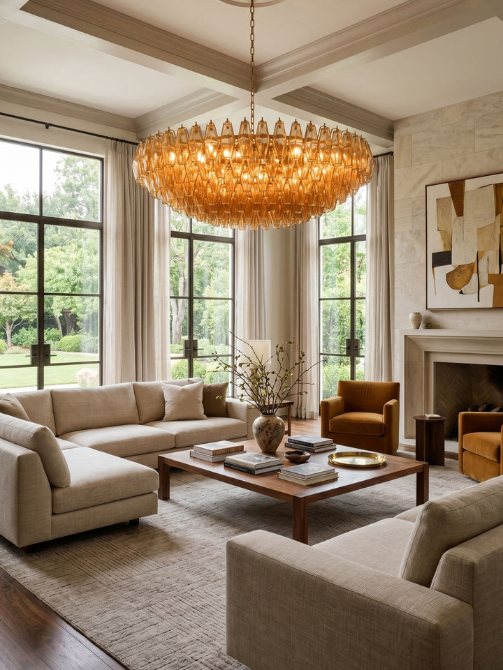 Amber Sorrento Chandelier - Vakkerlight