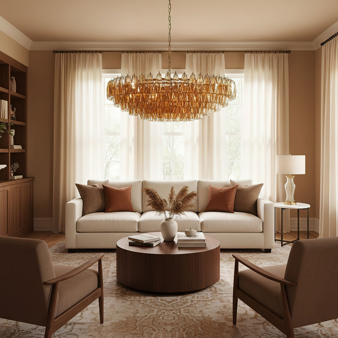 Amber Sorrento Chandelier - Vakkerlight