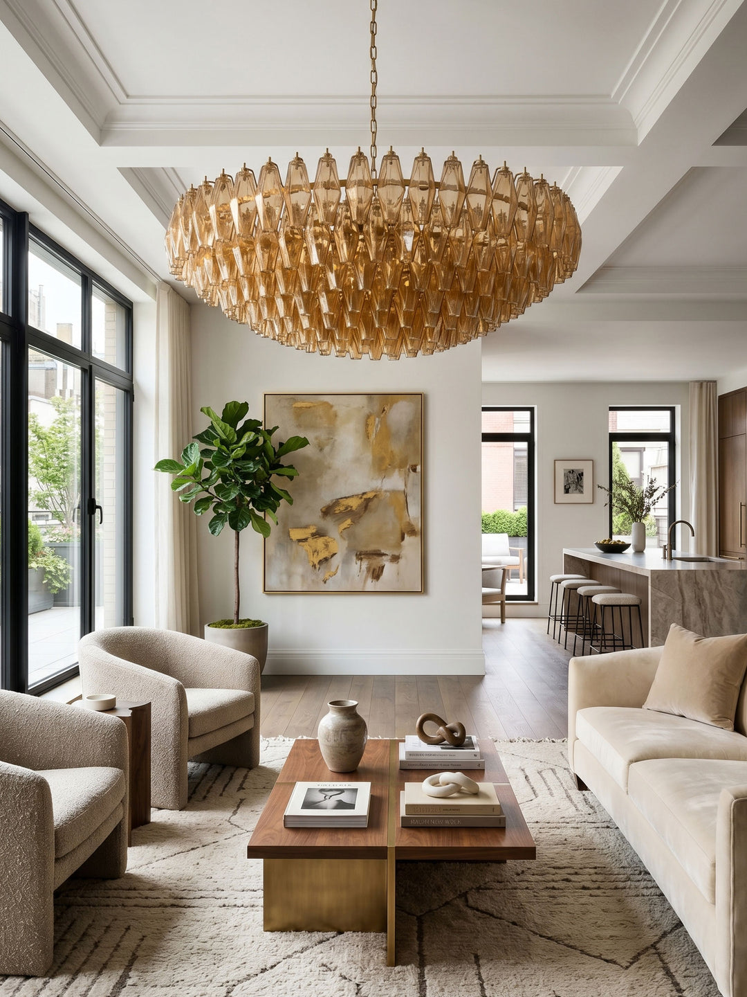 Amber Sorrento Chandelier - Vakkerlight
