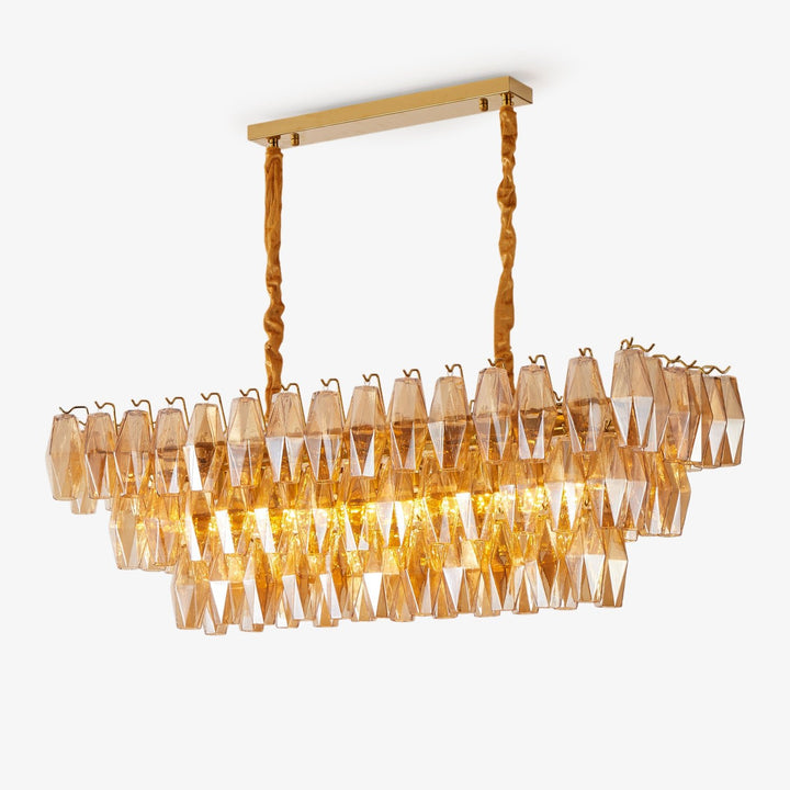 Amber Prism Glass Chandelier - Vakkerlight
