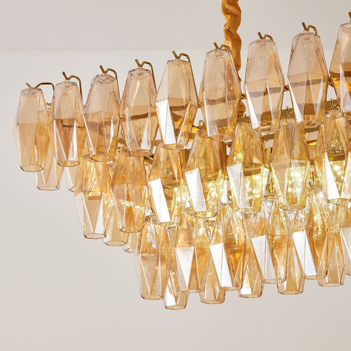 Amber Prism Glass Chandelier - Vakkerlight