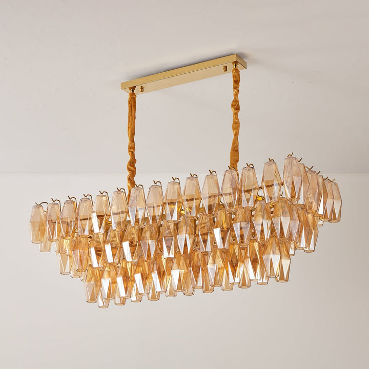 Amber Prism Glass Chandelier - Vakkerlight