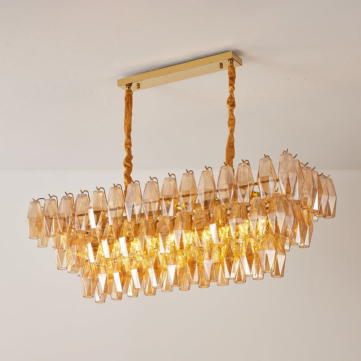 Amber Prism Glass Chandelier - Vakkerlight