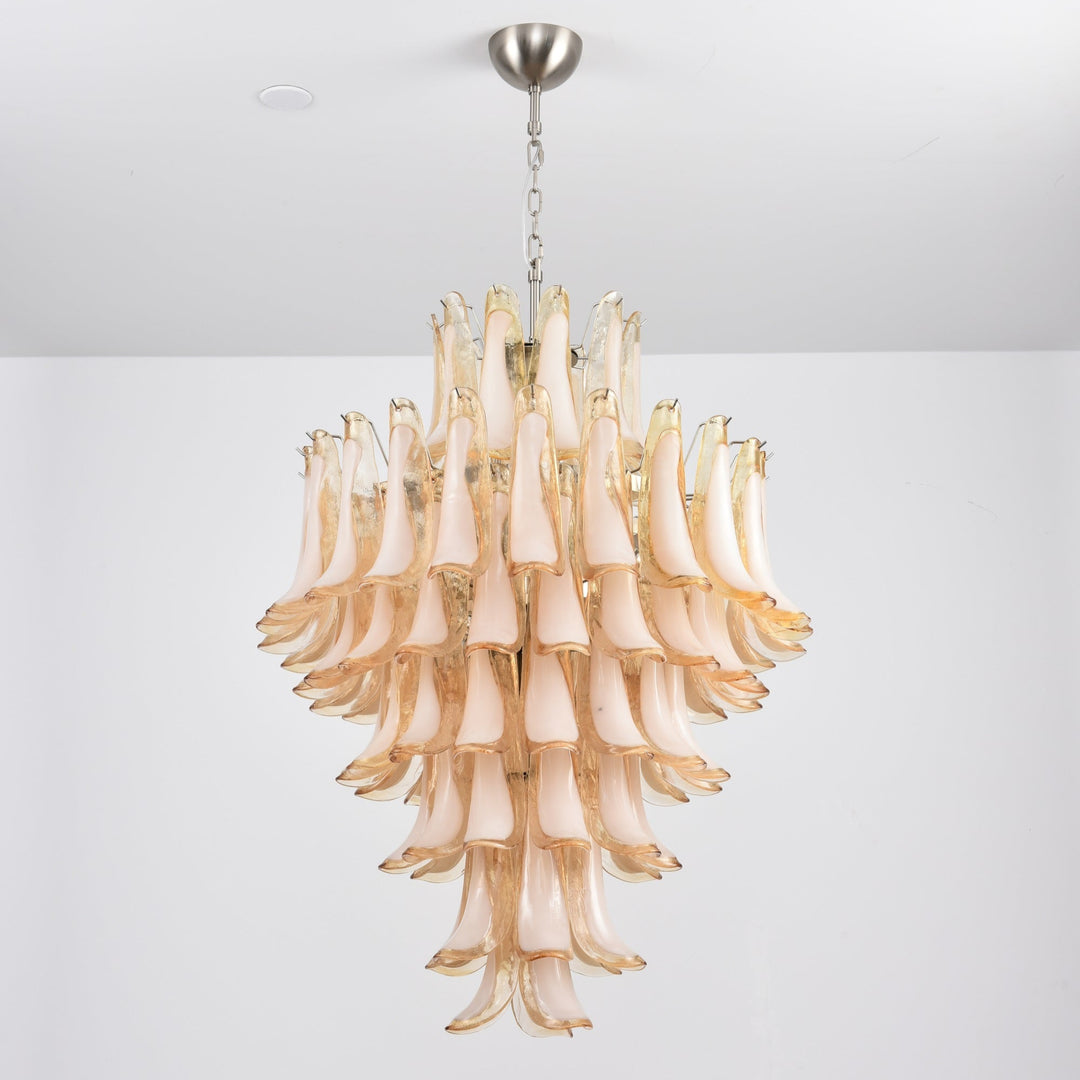 Amber Cloud Murano Glass Petals Chandelier - Vakkerlight