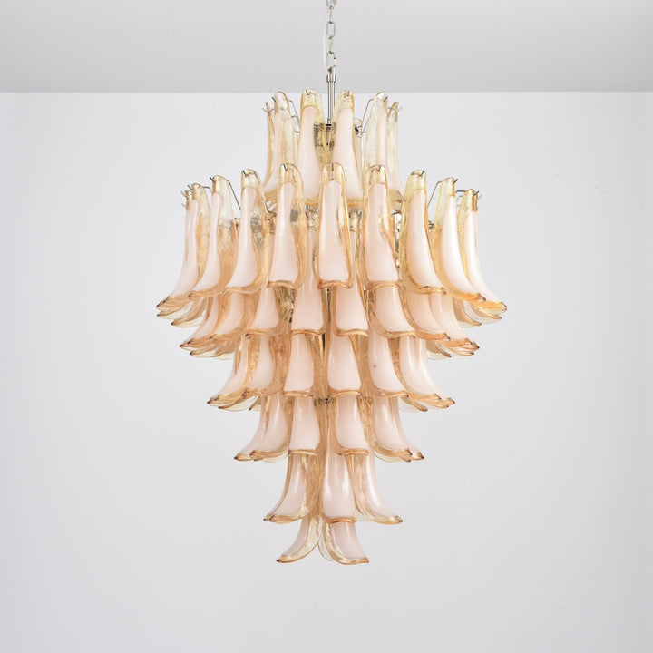 Amber Cloud Murano Glass Petals Chandelier - Vakkerlight
