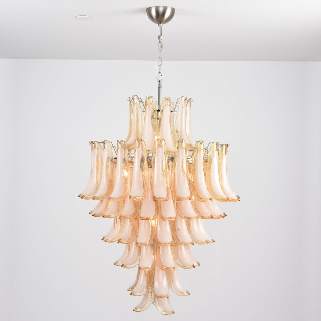 Amber Cloud Murano Glass Petals Chandelier - Vakkerlight