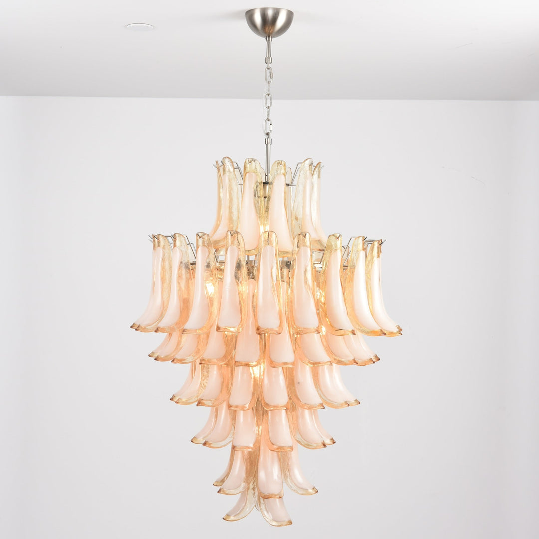 Amber Cloud Murano Glass Petals Chandelier - Vakkerlight
