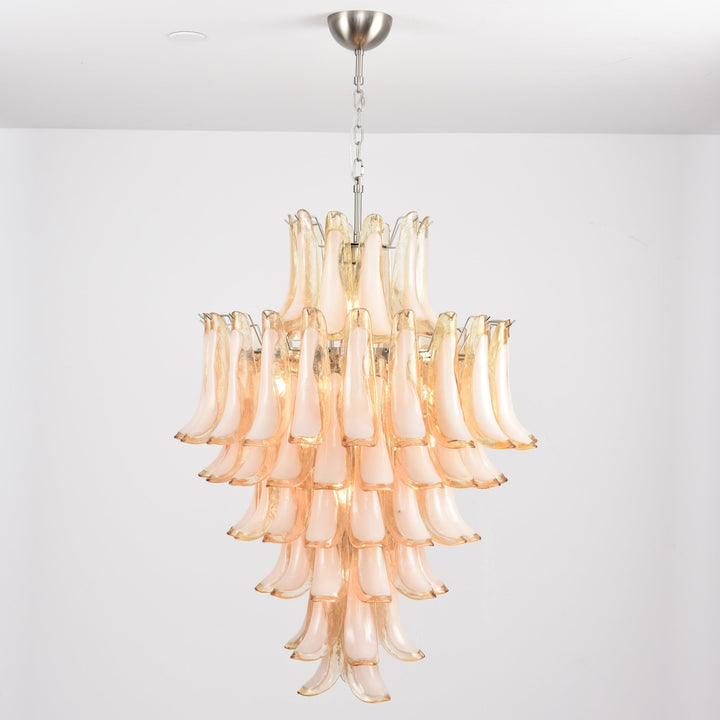 Amber Cloud Murano Glass Petals Chandelier - Vakkerlight