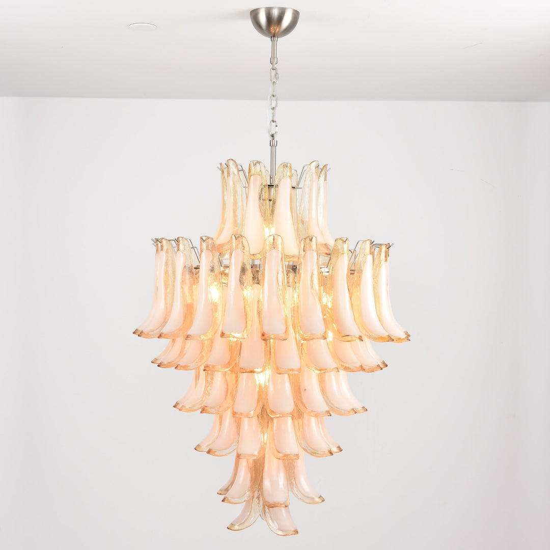 Amber Cloud Murano Glass Petals Chandelier - Vakkerlight
