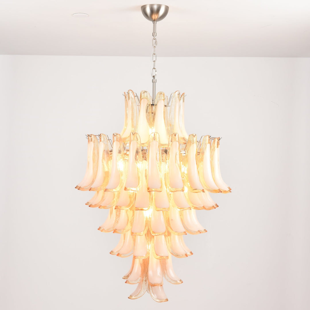 Amber Cloud Murano Glass Petals Chandelier - Vakkerlight