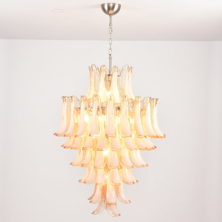 Amber Cloud Murano Glass Petals Chandelier - Vakkerlight