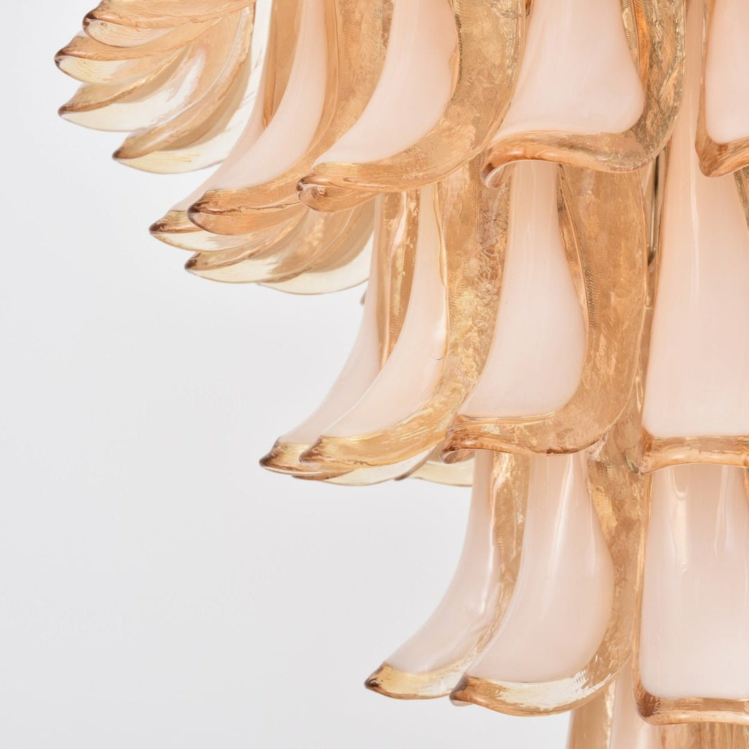 Amber Cloud Murano Glass Petals Chandelier - Vakkerlight